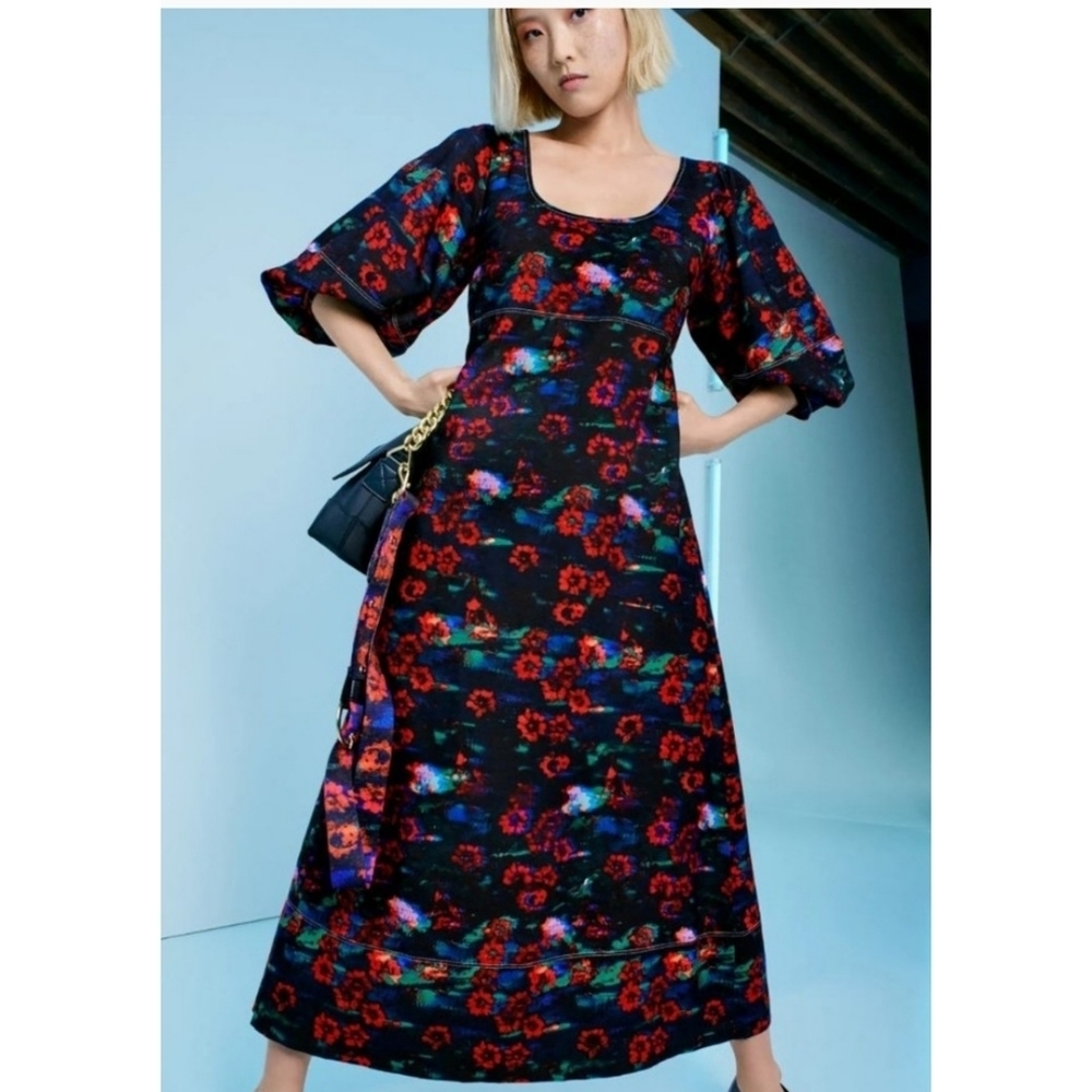 Rachel Comey × Target  3/4 sleeve Kodak Red Floral print dress Size 2X